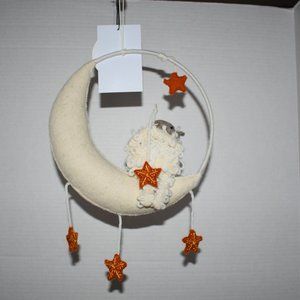 Edgehill Collection Wool Moon & Stars Mobile/Wall Hanging #DF4465 NWT